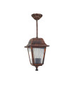 OUTDOOR PENDANT LIGHT BERGAMO-H E27 IP44 PLASTIC 160x160x460mm ANTIQUE 3241910 VITO