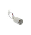 E27 PENDANT WITH LAMPHOLDER, ROSETE, CABLE & TERMINAL WHITE 7300081 VITO