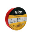 INSULATION TAPE WITH ADHESIVE 20m RED FIRE RETARDANT 7500130 VITO