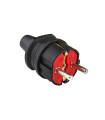 MALE SCHUCKO PLUG BACK SIDE CONNECTION IP20 BLACK 8006510 VITO