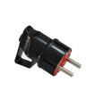 MALE SCHUCKO PLUG BACK SIDE CONNECTION WITH GRIP IP20 BLACK 8006530 VITO