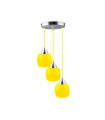 PENDANT LIGHTING FIXTURE PERA-35 RP 3xE27 MADE OF GLASS YELLOW 4101540 VITO