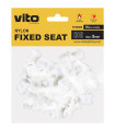 PLASTIC FIXED SEAT 5mm WHITE 50 PCS IN BAG 7100460 VITO