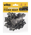 PLASTIC FIXED SEAT 5mm BLACK 50 PCS IN BAG 7100470 VITO