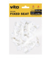 PLASTIC FIXED SEAT 9mm WHITE 50 PCS IN BAG 7100480 VITO