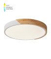 LED CEILING ROUND LIGHTING FIXTURE FINESSE R2-45 φ500*H50 45W 3xCCT-DIP SWITCH WHITE+WOOD 2026220 VITO