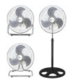 LAMTECH 3-IN-1 ROUND BASE FAN 18' 45CM 45W BLACK