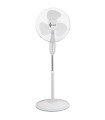 LAMTECH ROUND BASE STAND FAN 16' 40CM 45W WHITE