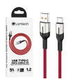 LAMTECH USB TYPE-C DATA CABLE 5A 1,2M RED