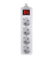 LAMTECH POWER STRIP WITH SWITCH 4 OUTLETS WHITE 1.5M