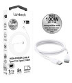 LAMTECH CABLE TYPE C TO TYPE C  100W FAST CHARGE 1M