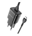 LAMTECH QUICK CHARGER USB3.0 18W WITH MICRO USB CABLE 1M BLACK