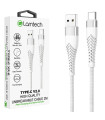 LAMTECH TYPE-C V2,0 HIGH QUALITY UNBREAKABLE CABLE SILVER 2M