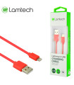 LAMTECH CHARGING & DATACABLE LIGHTNING 1m RED