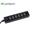 LAMTECH USB HUB 7 PORTS BLACK