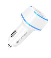 LAMTECH 2xUSB 2,4A CAR CHARGER FOR MOBILE PHONES WHITE