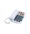Ενσύρματο τηλέφωνο με 6 μεγάλα πλήκτρα άμεσης κλήσης Λευκό TMAX10