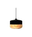 PENDANT LIGHTING FIXTURE ART 2410 1xE27 MADE OF GLASS MAT BLACK & AMBER 4102230 VITO