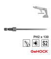 Μύτη Kατσαβιδιού 1/4" PH2x130mm για το CAFDSD2002 GeHOCK